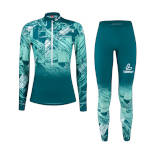 Löffler women's Cross-country ski suit WorldCup 2024 blue coral